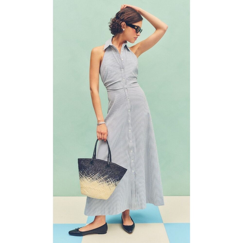 Veronica Beard Mackey Seersucker Midi Dress $798